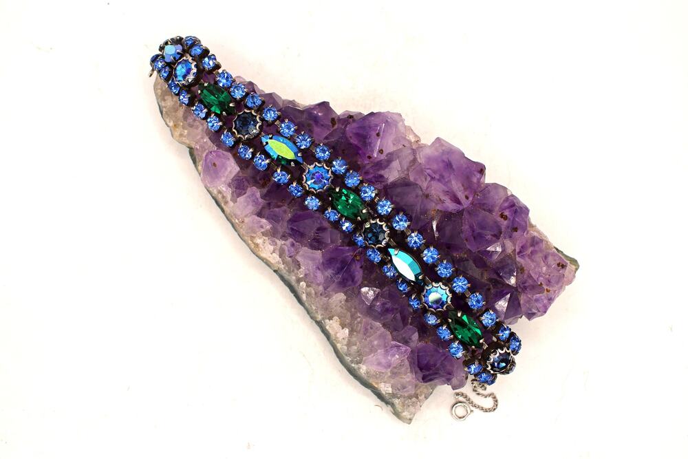 Vintage Regency Brand Aurora Borealis Peacock Bracelet